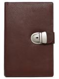tan leather locking notebook journal